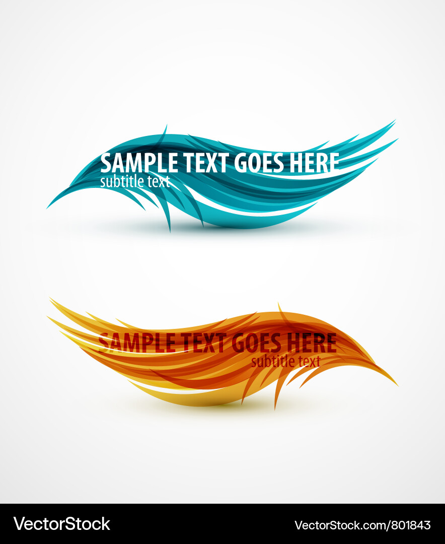 Flowing Abstract Wave Text vector image