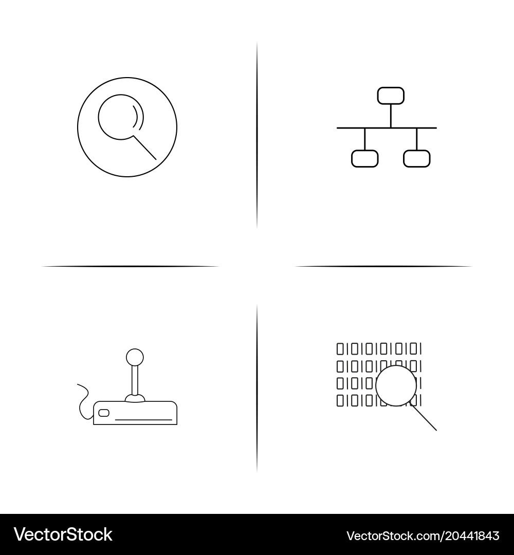 Internet technologies simple linear icon vector image