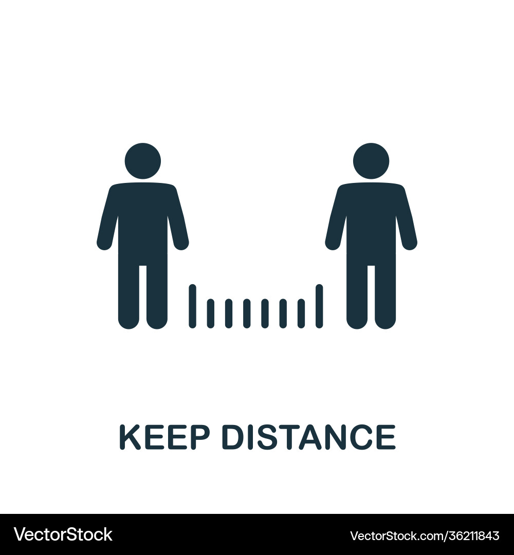 Keep distance icon simple element from new Keep distance icon simple element from new vector image