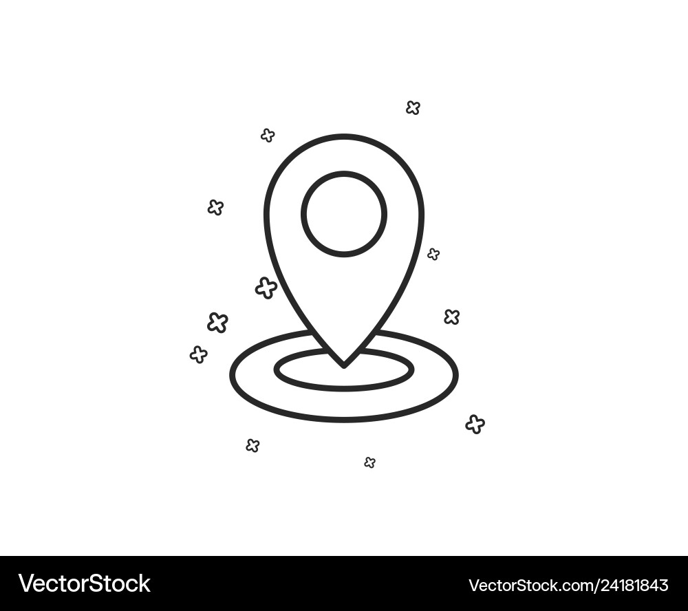 Location line icon map pointer sign geometric vector image