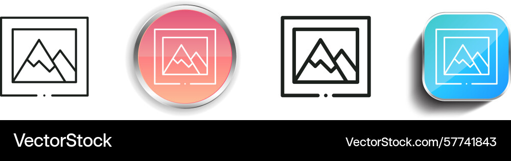 Postcard icon thin linear regular and button vector image