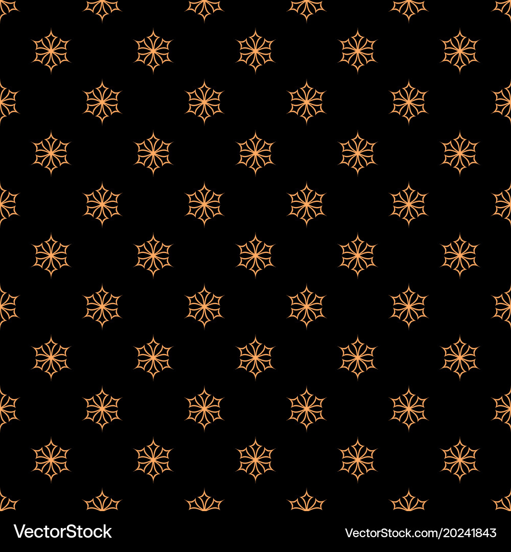 Retro simple stylized snowflake pattern wallpaper vector image