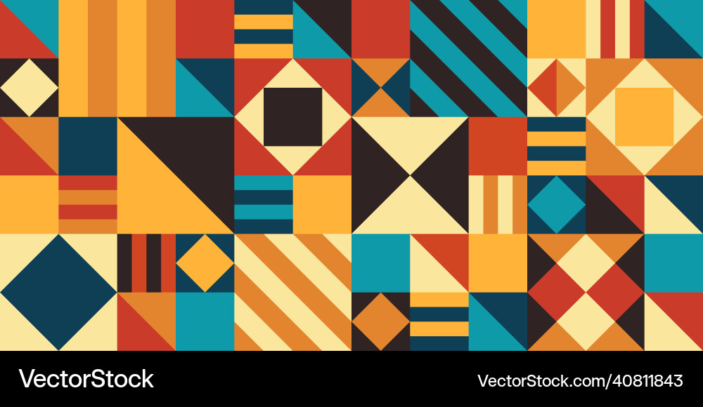 Seamless pattern in the patchwork style vector image