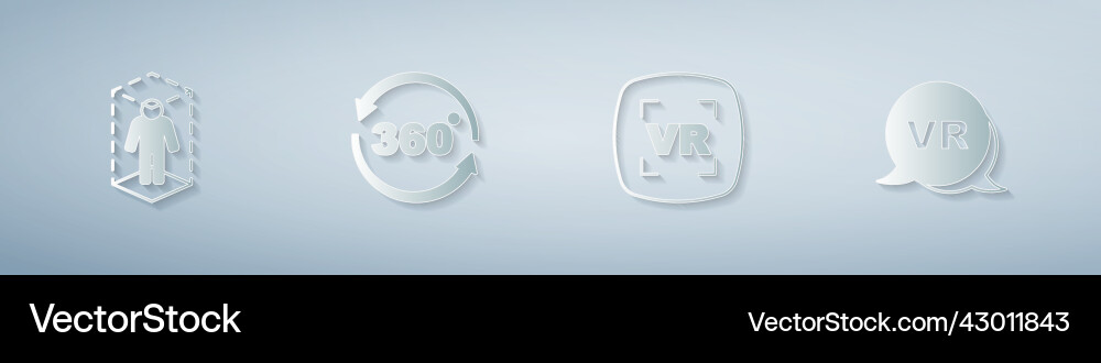 Set 3d modeling 360 degree view virtual reality Set 3d modeling 360 degree view virtual reality vector image