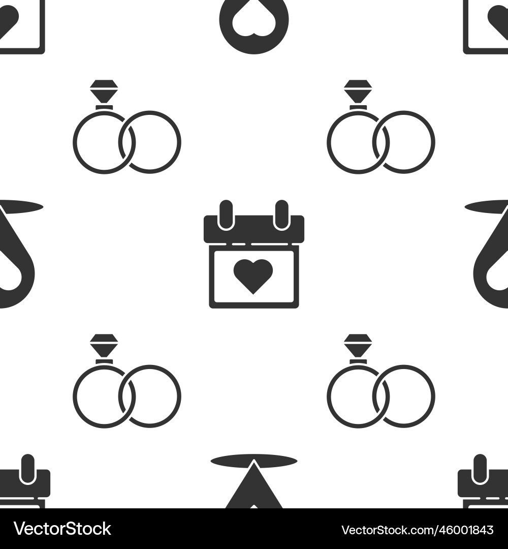 Set map pointer with heart calendar vector image