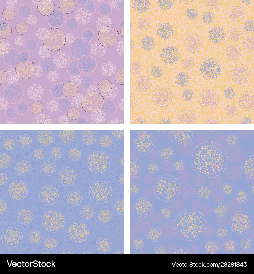 Set seamless pattern with fruit slices Vector Image