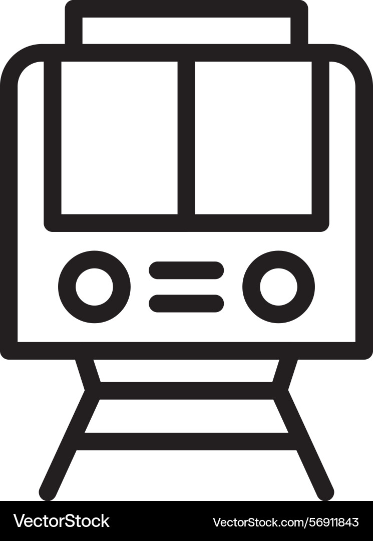 Train linear style icon design Vector Image
