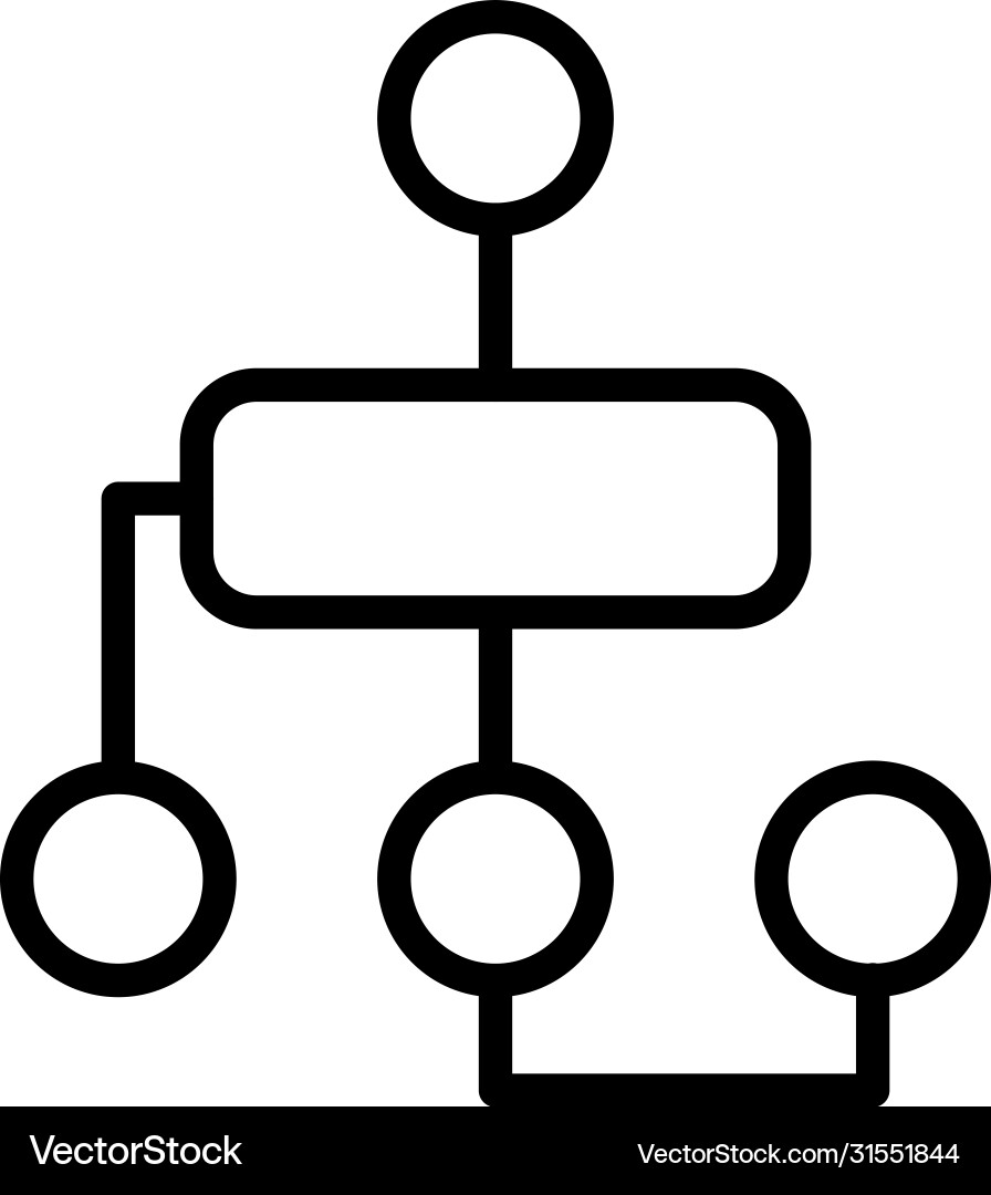 Algorithm line icon Vector Image