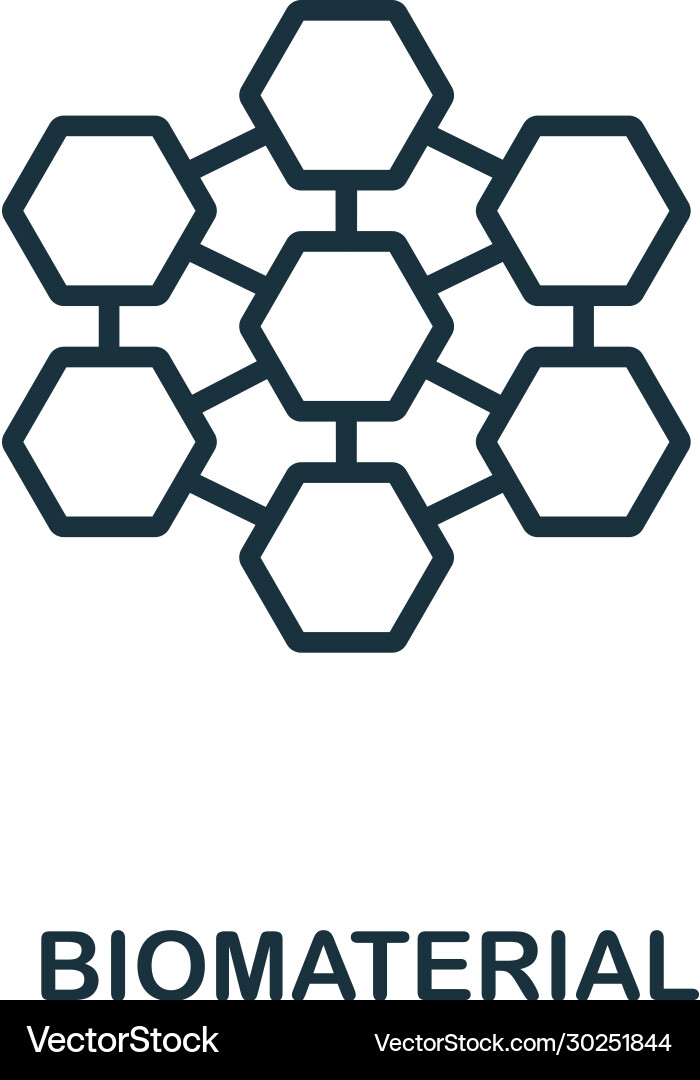 Biomaterial icon simple line element from Biomaterial icon simple line element from vector image