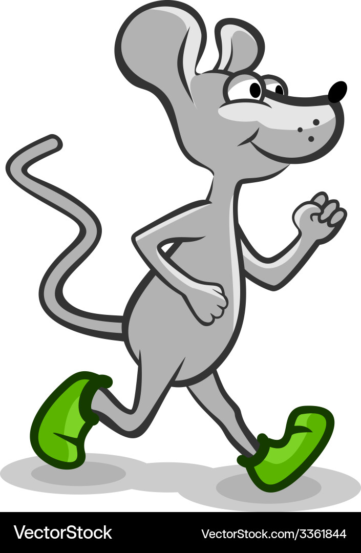 Cute Running Mouse vector image