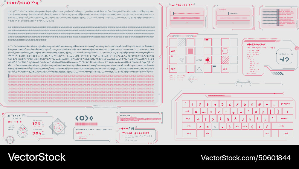 Data elements for sci-fi interface Data elements for sci-fi interface vector image