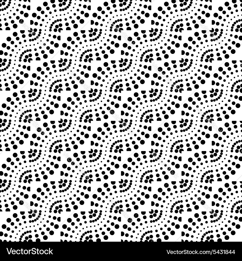 Design seamless monochrome dots pattern vector image