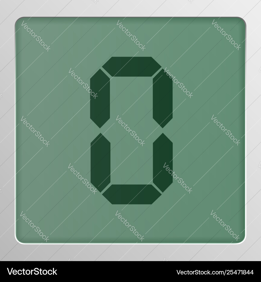 Digital character set typeface on a screen Digital character set typeface on a screen vector image