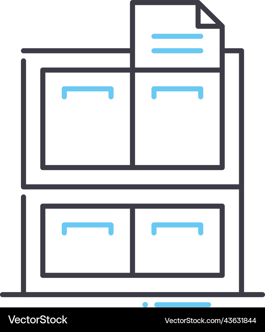 Document line icon outline symbol Document line icon outline symbol vector image