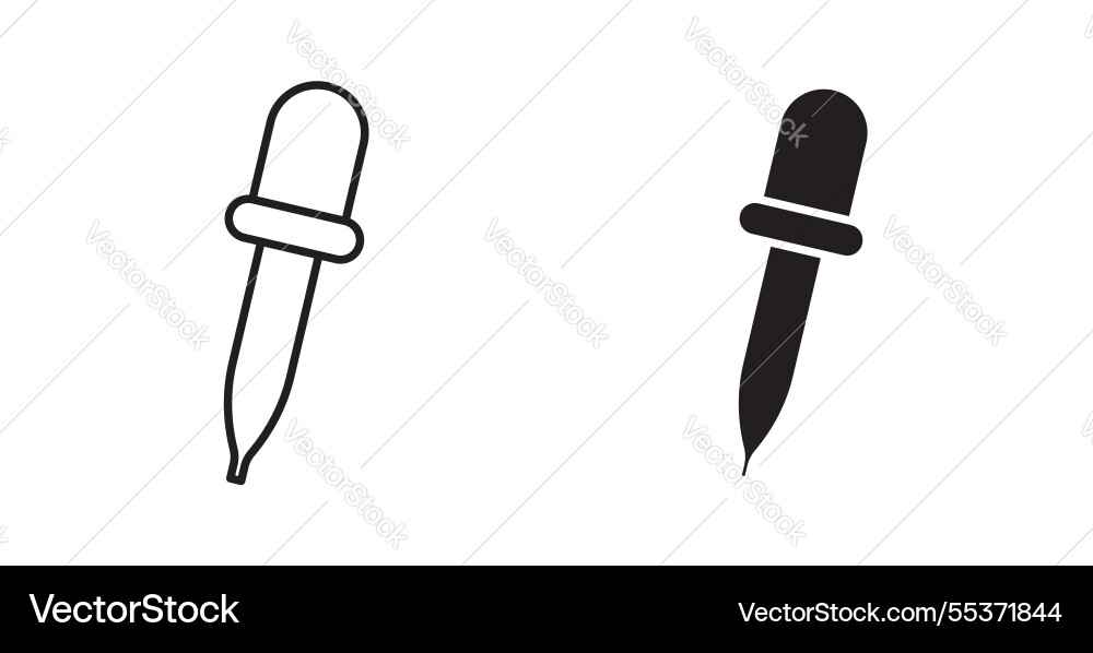 Eye dropper icon set in thin line for web Eye dropper icon set in thin line for web vector image