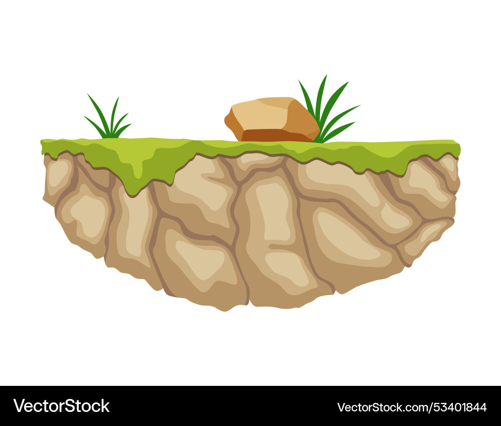 Floating island design element for a fantasy Floating island design element for a fantasy vector image