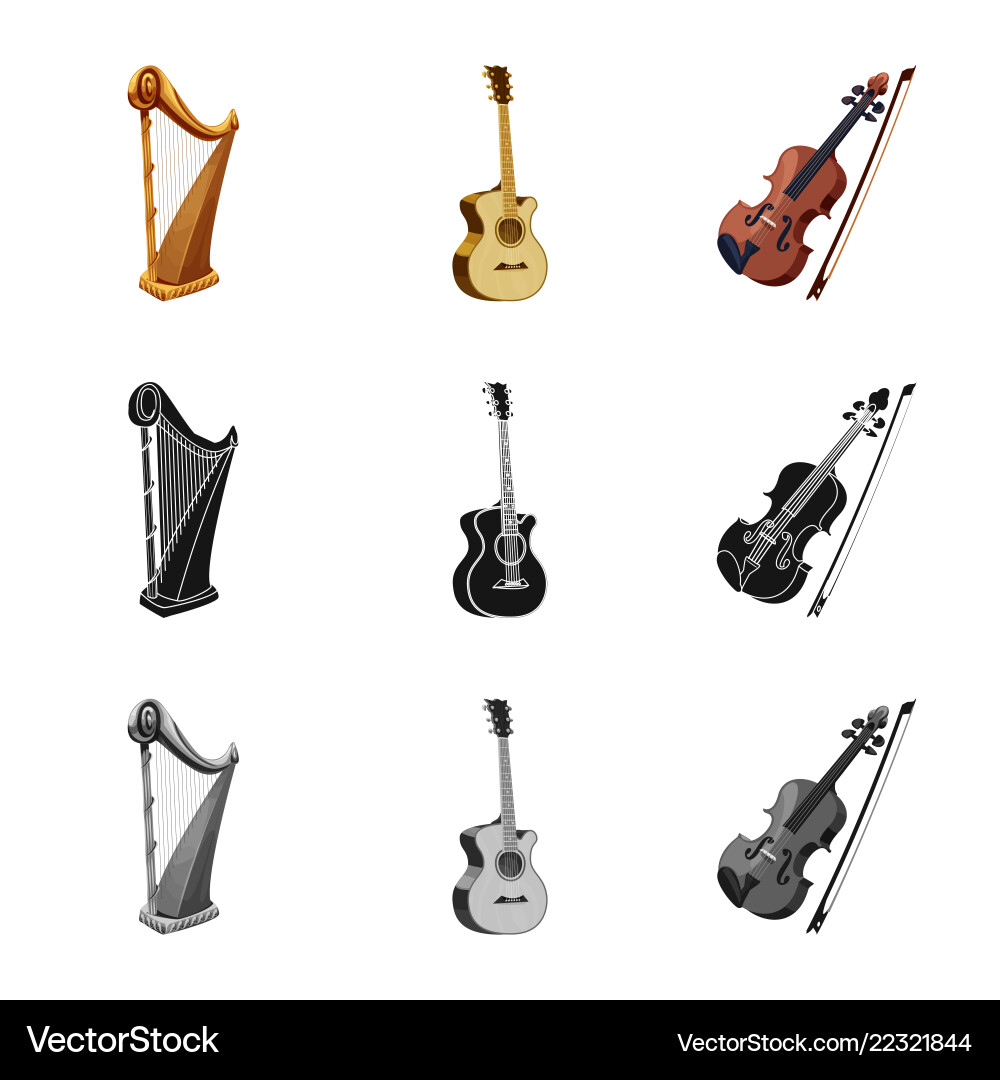 Isolated object of music and tune symbol vector image