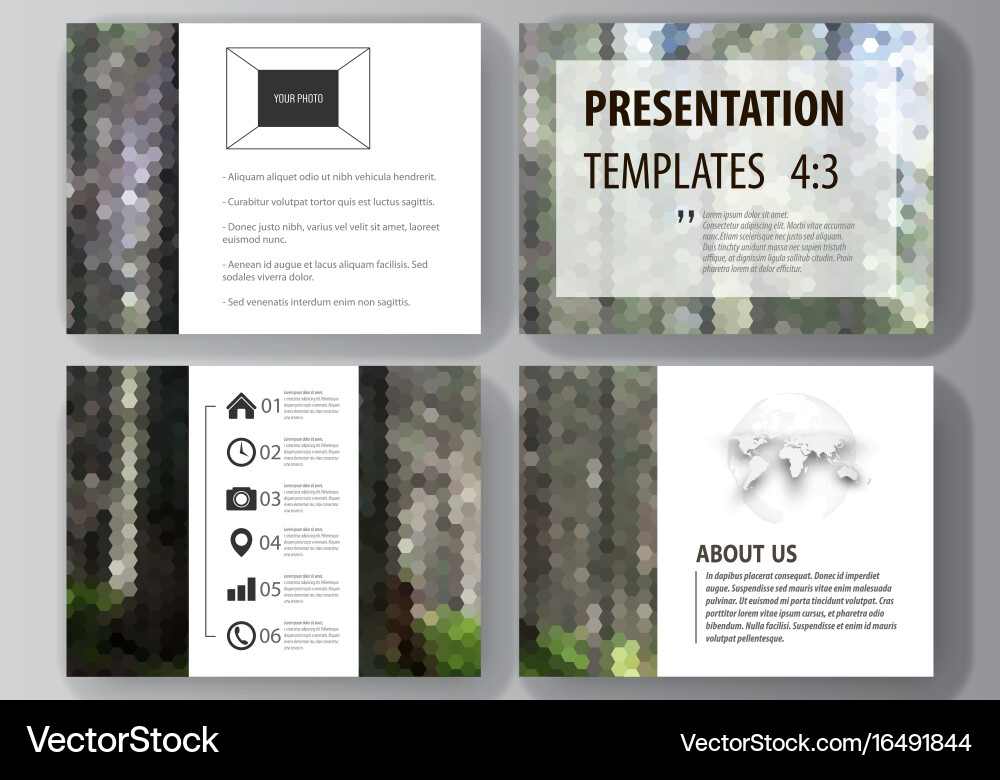 Modern Presentation Templates - Hexagonal vector image