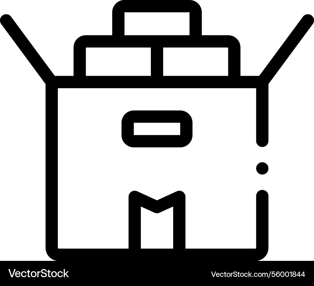 Packing list icon thin linear style design Packing list icon thin linear style design vector image