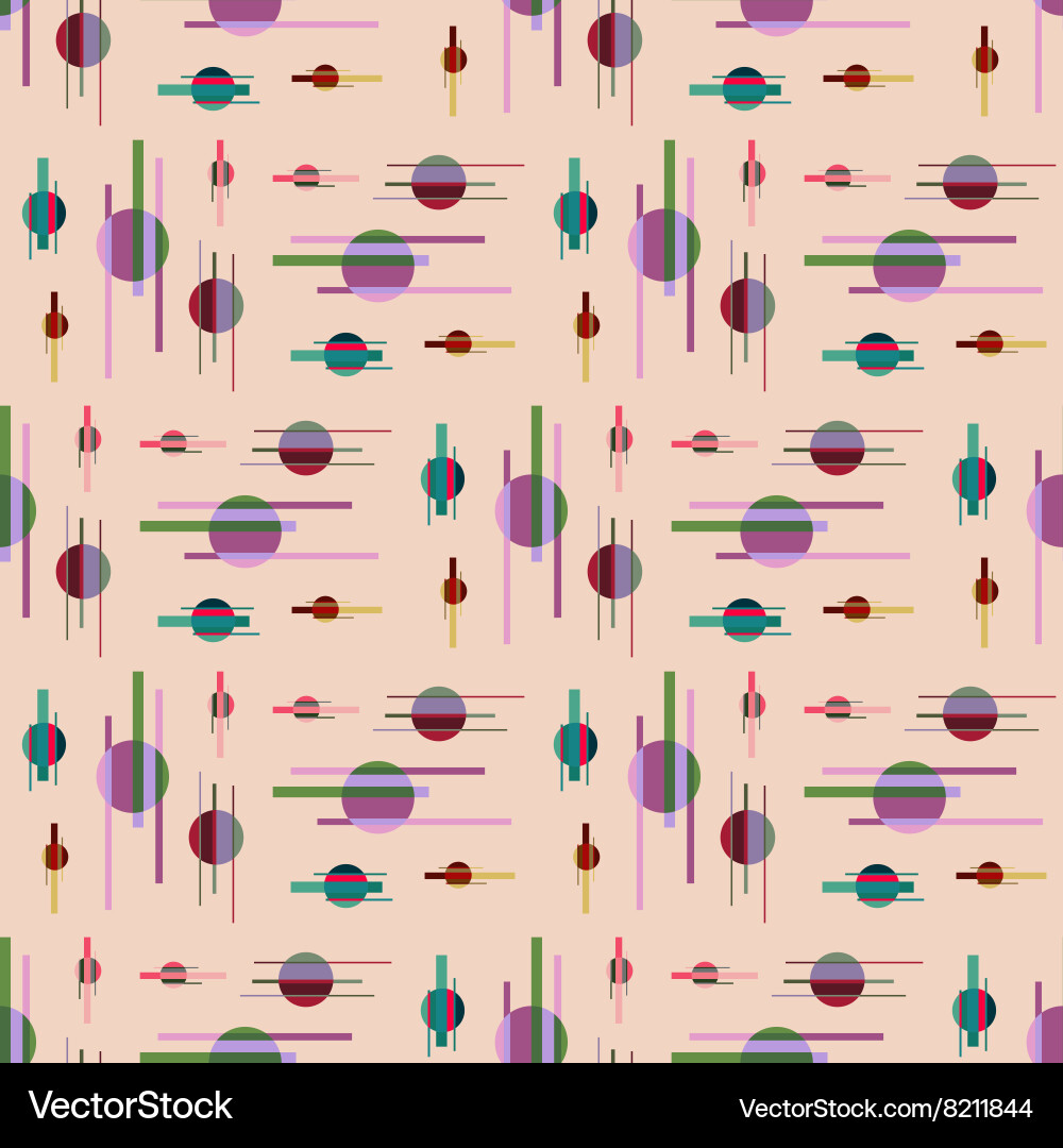 Pattern circles and rectangles vector image