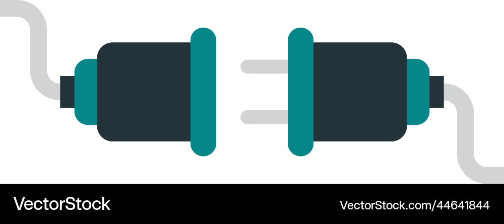 Plug and wire in minimal style Vector Image