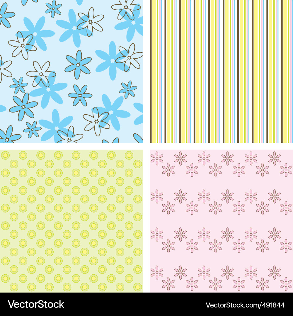 Scrapbook patterns for design vector image