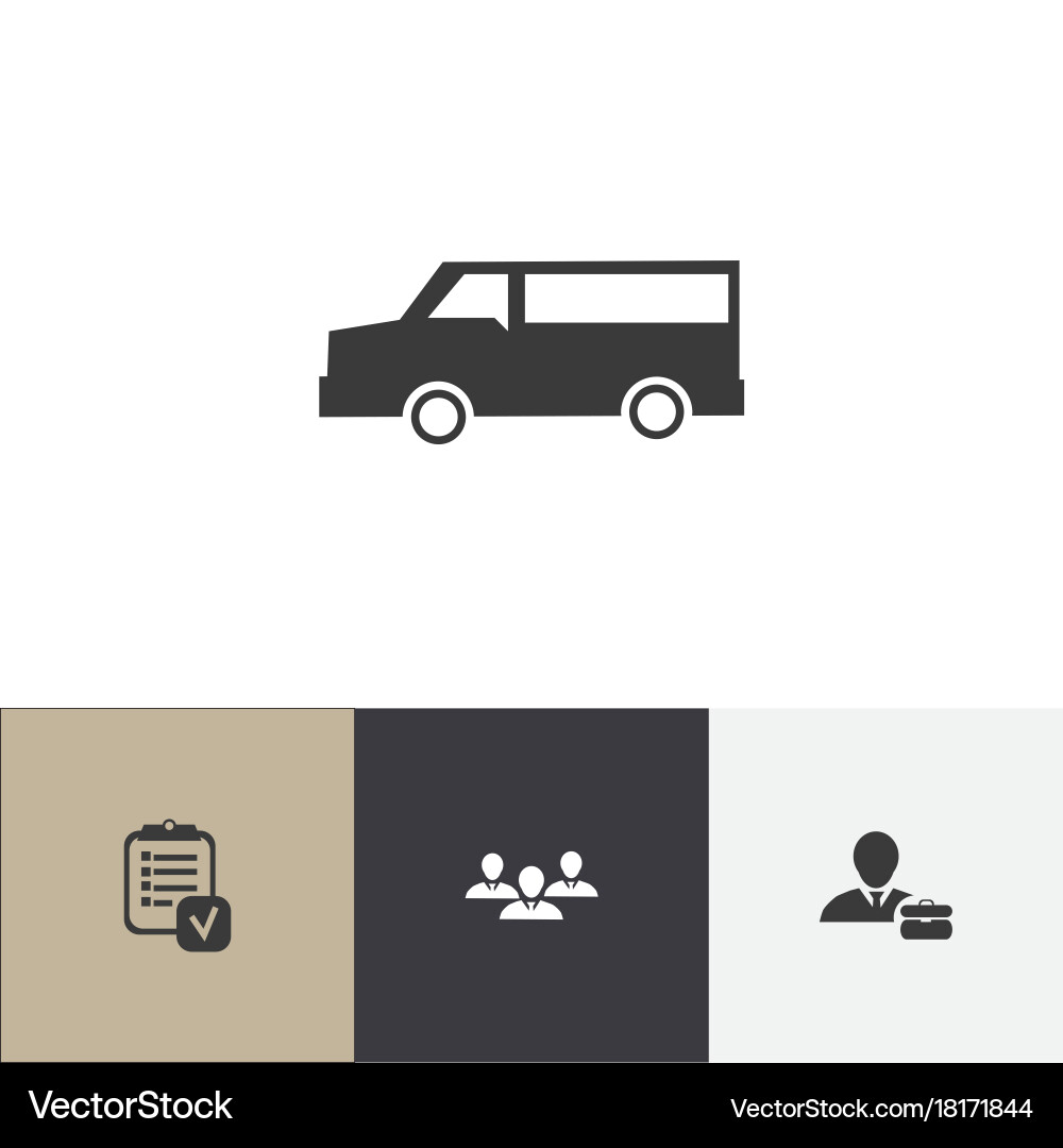 Set of 4 editable mixed icons includes symbols vector image