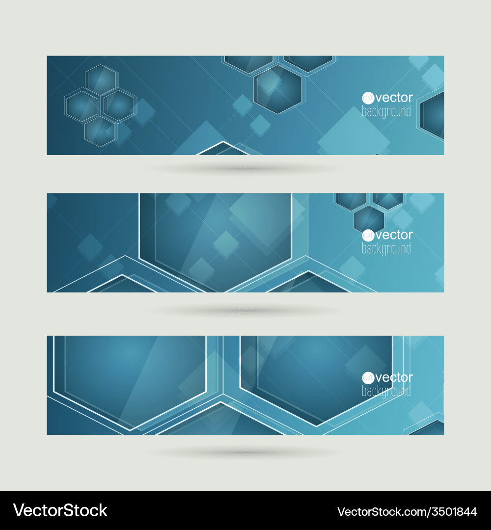 Set of abstract backgrounds with glossy luminous vector image