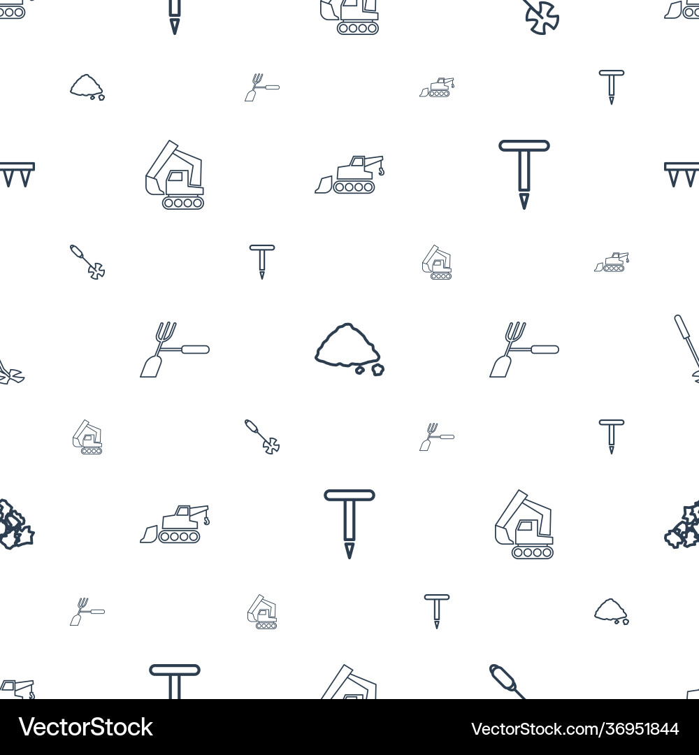 Soil icons pattern seamless white background Vector Image