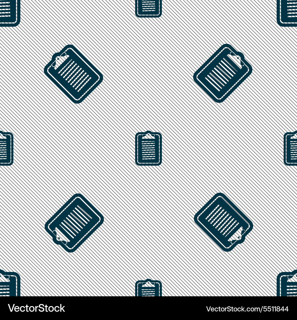 Text file icon sign seamless pattern vector image