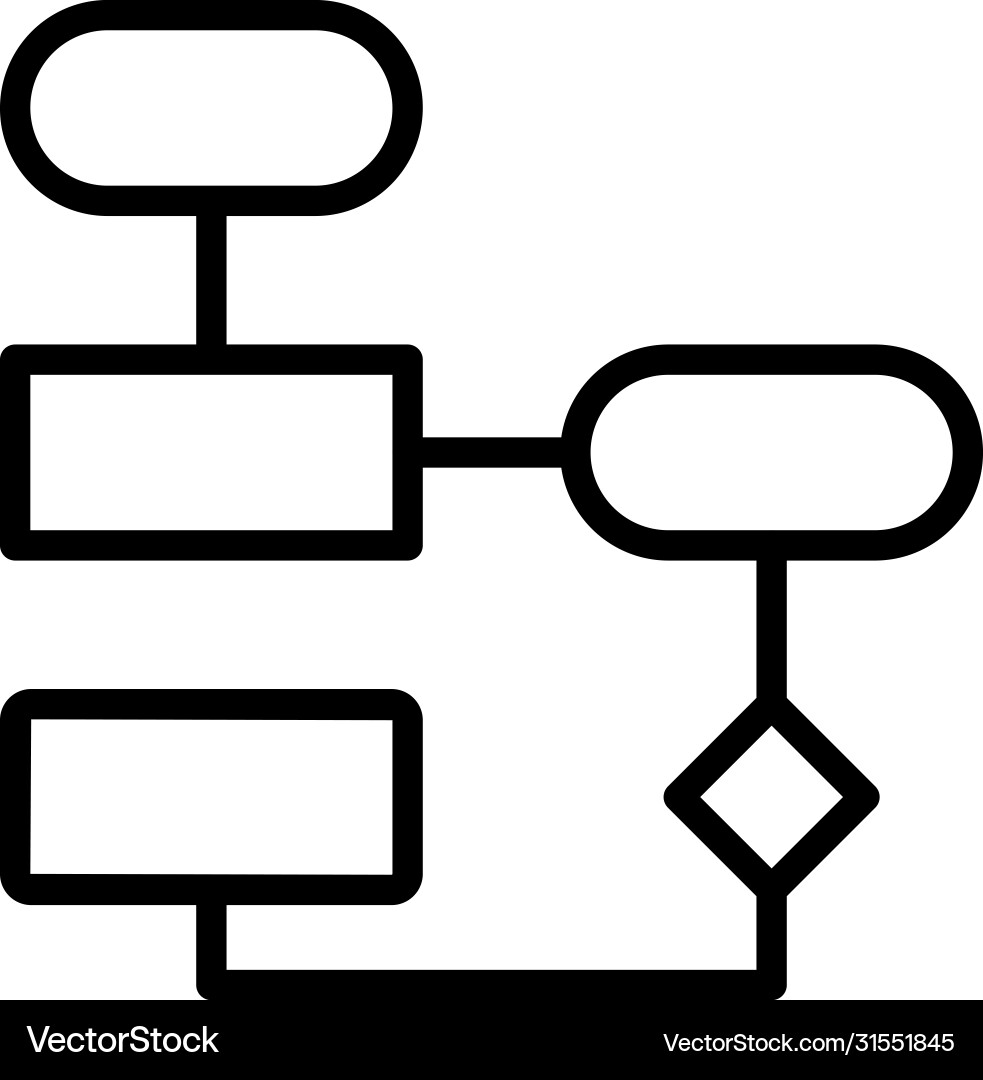 Algorithm line icon Algorithm line icon vector image