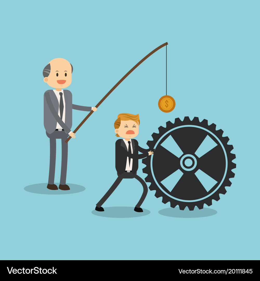 Boss exploiting worker Vector Image