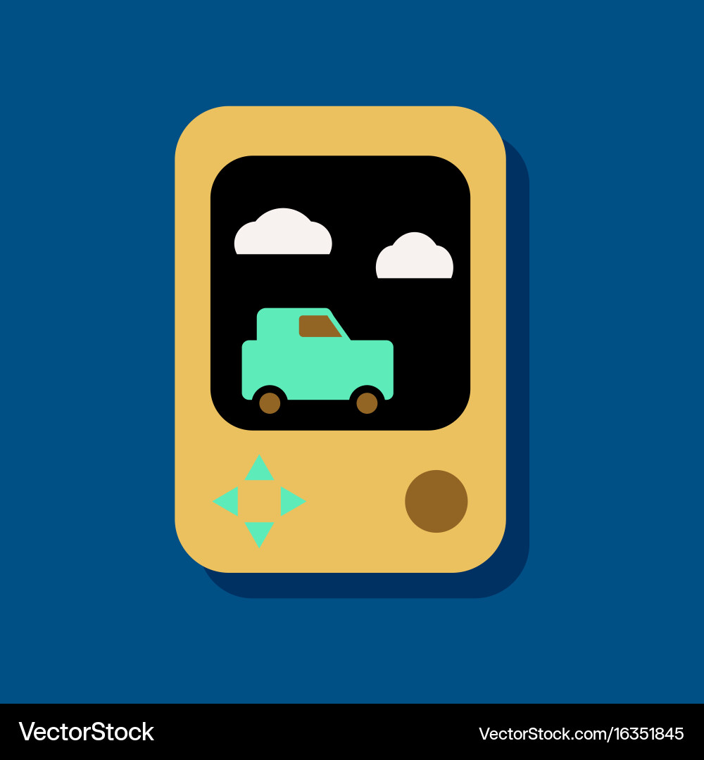 Flat icon design collection portable game Vector Image