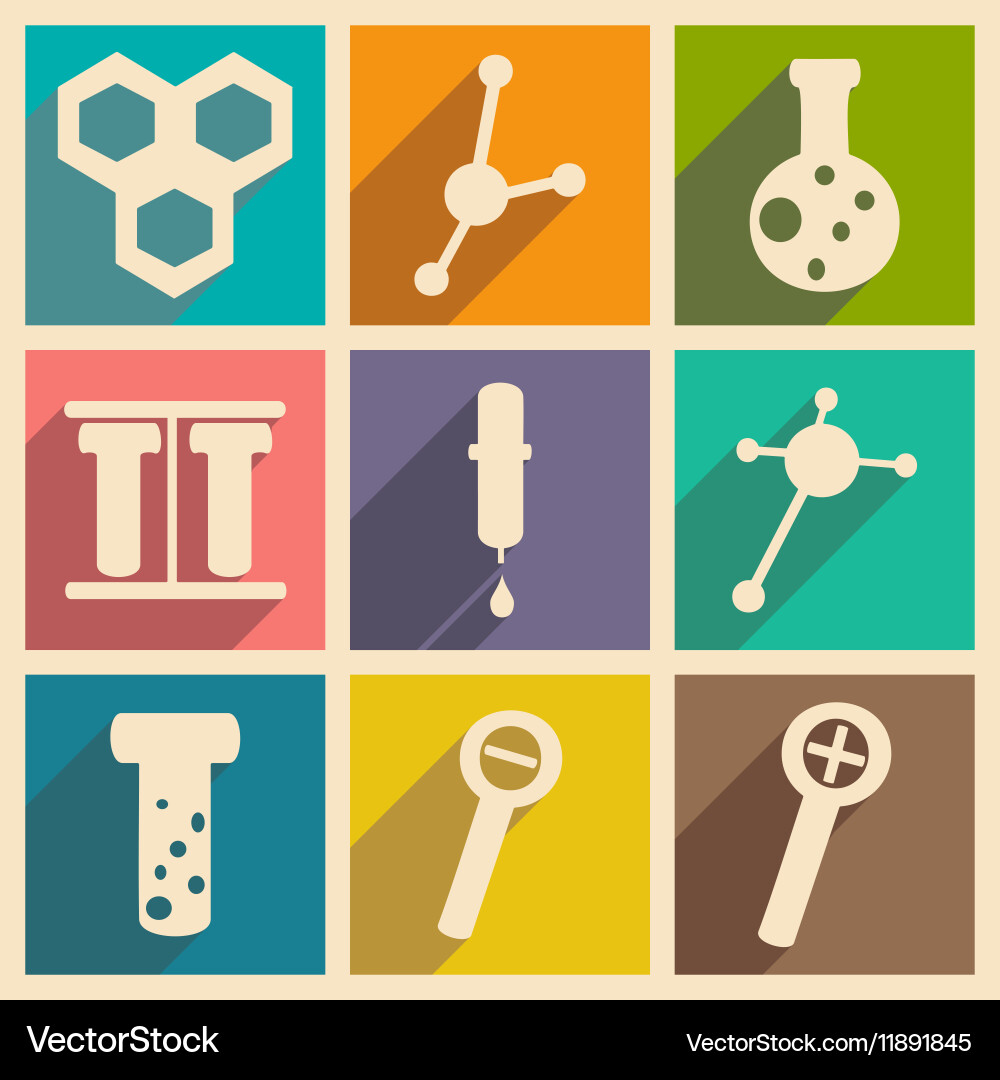 Flat with shadow concept and mobile application vector image