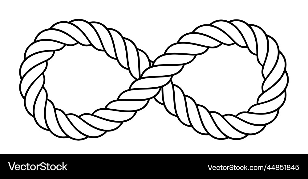 Infinity rope loop Royalty Free Vector Image - VectorStock