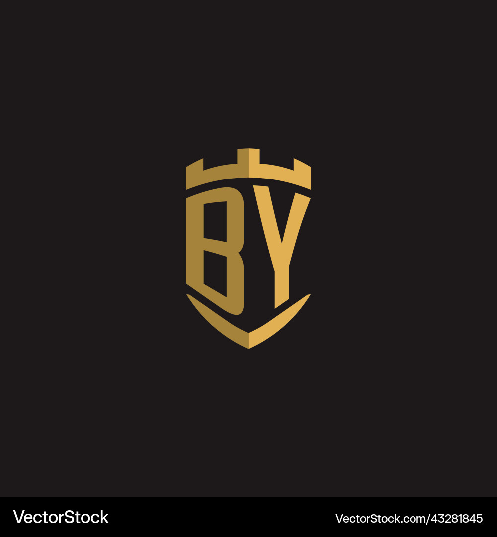 Initials by logo monogram with shield style design Initials by logo monogram with shield style design vector image
