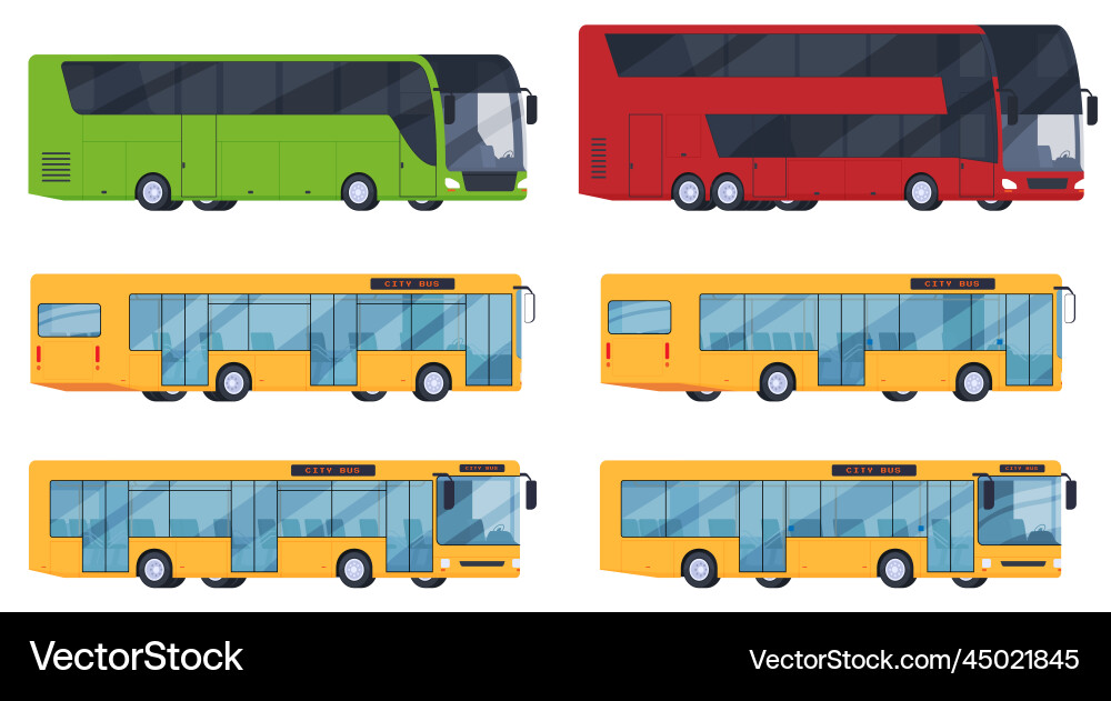 Public bus for transporting passengers Public bus for transporting passengers vector image