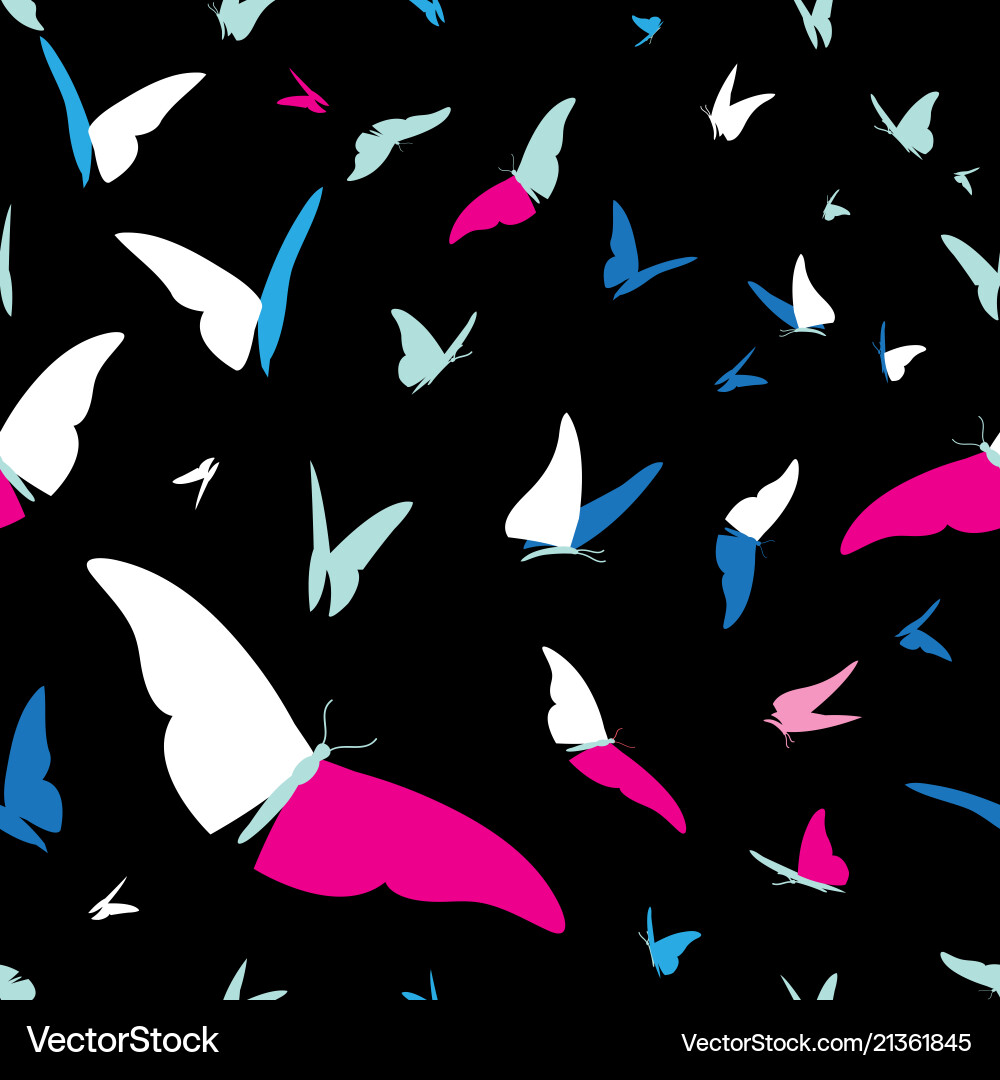 Seamless graphical pattern of butterflies Seamless graphical pattern of butterflies vector image