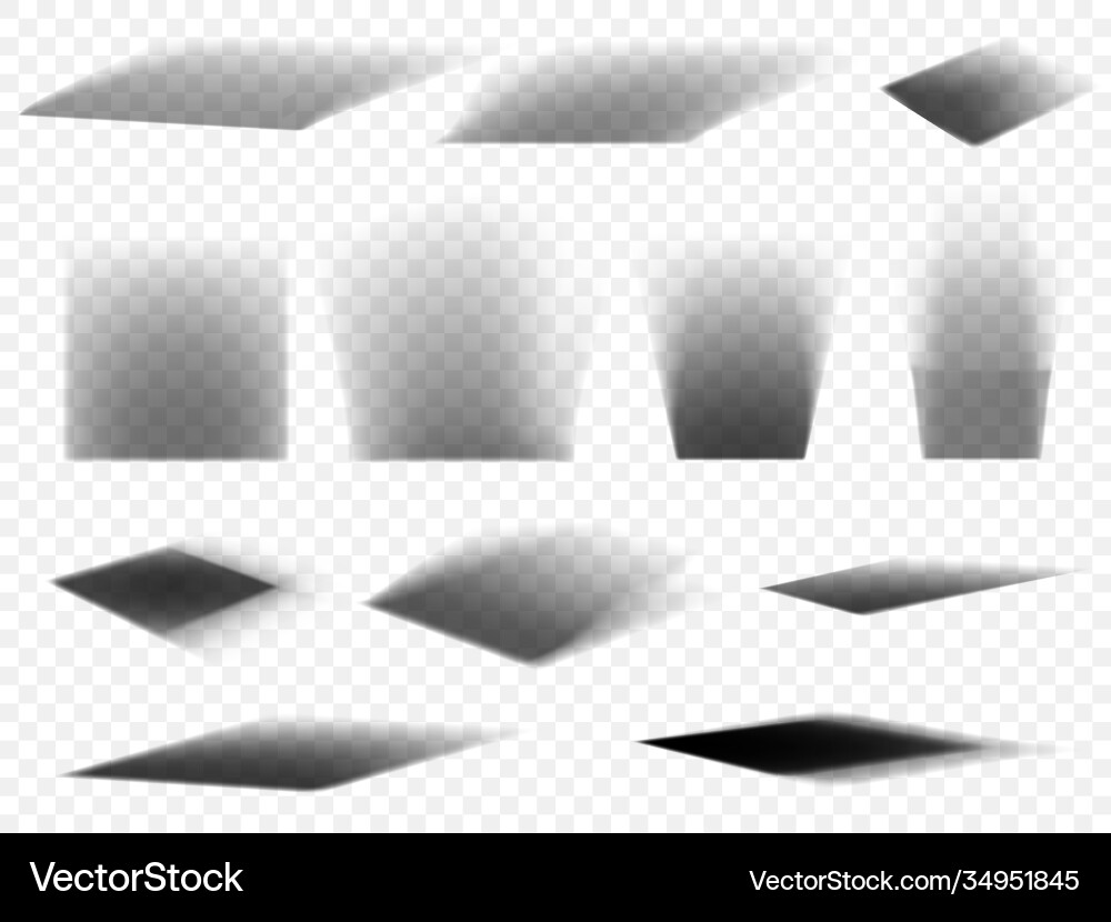 Shadows set squares with different Vector Image