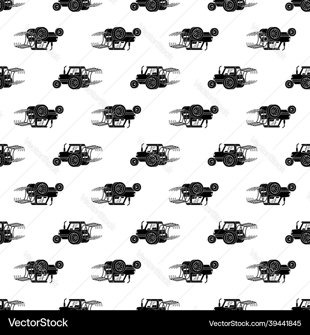 Tractor pattern seamless Tractor pattern seamless vector image