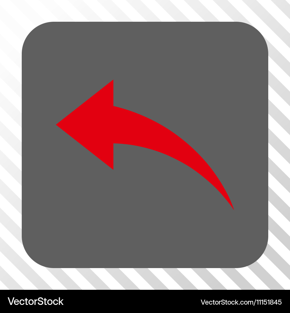 Undo rounded square button vector image