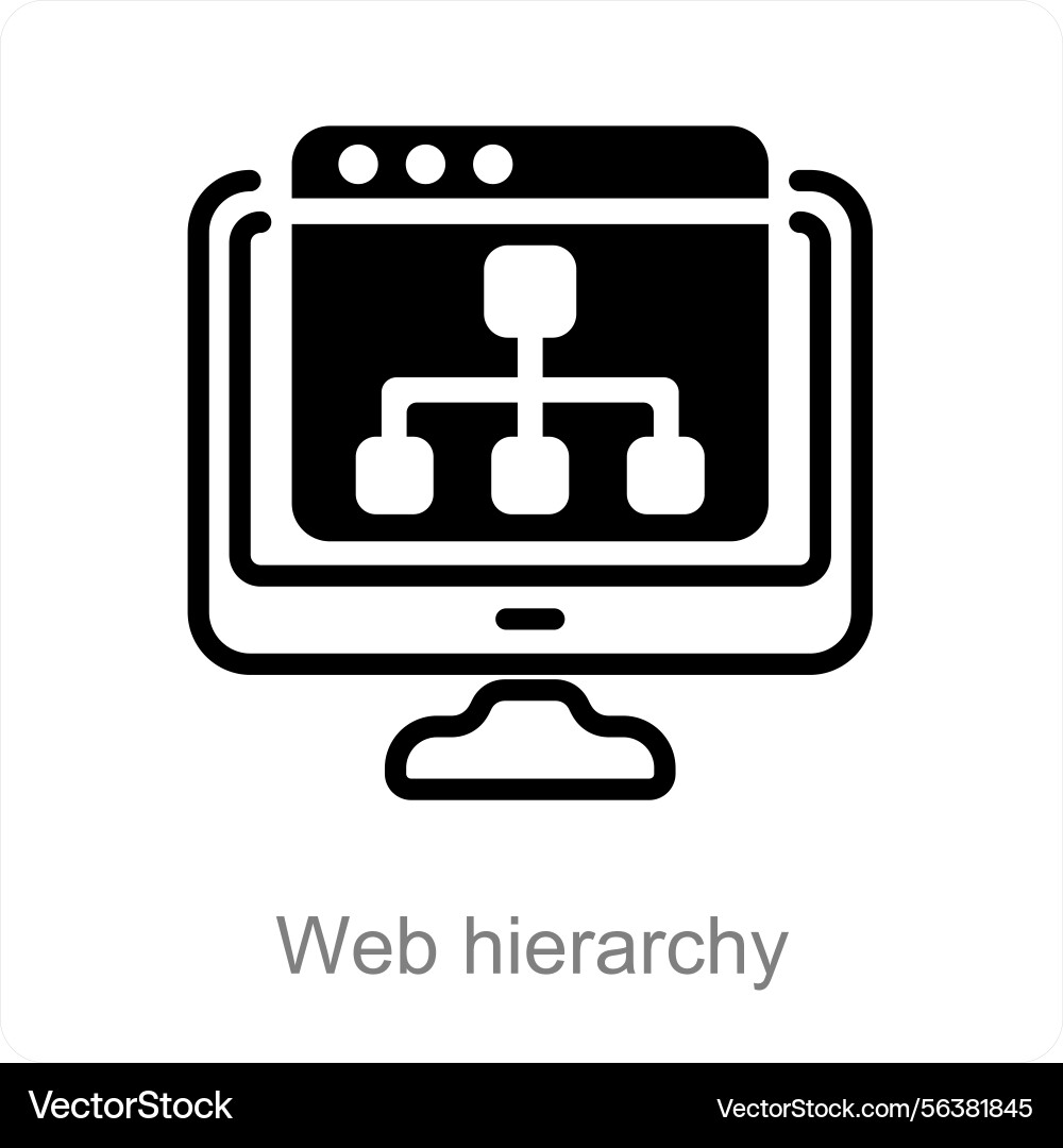 Web hierarchy icon concept Vector Image