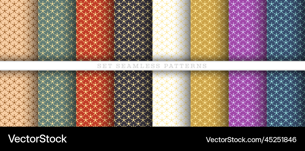 A set of seamless patterns for creative design A set of seamless patterns for creative design vector image