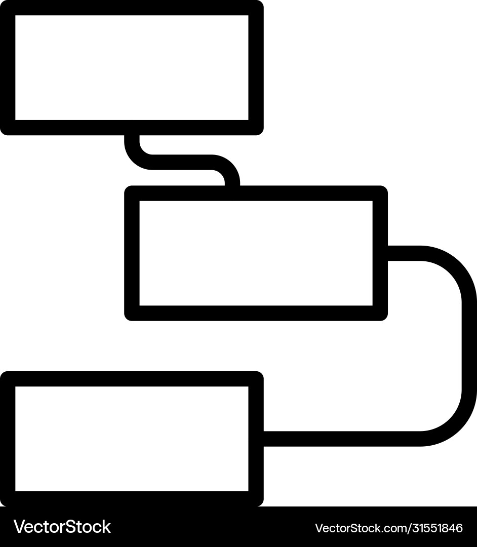 Algorithm line icon Algorithm line icon vector image