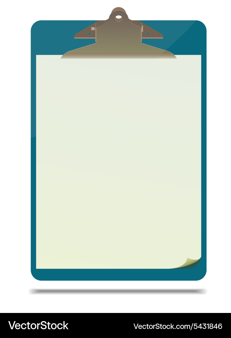 Blank Paper Clipboard Vector Image