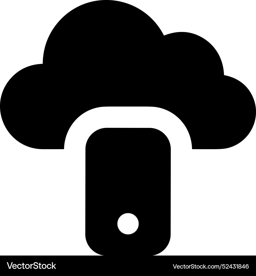 Cloud storage icon symbol image of the database Vector Image