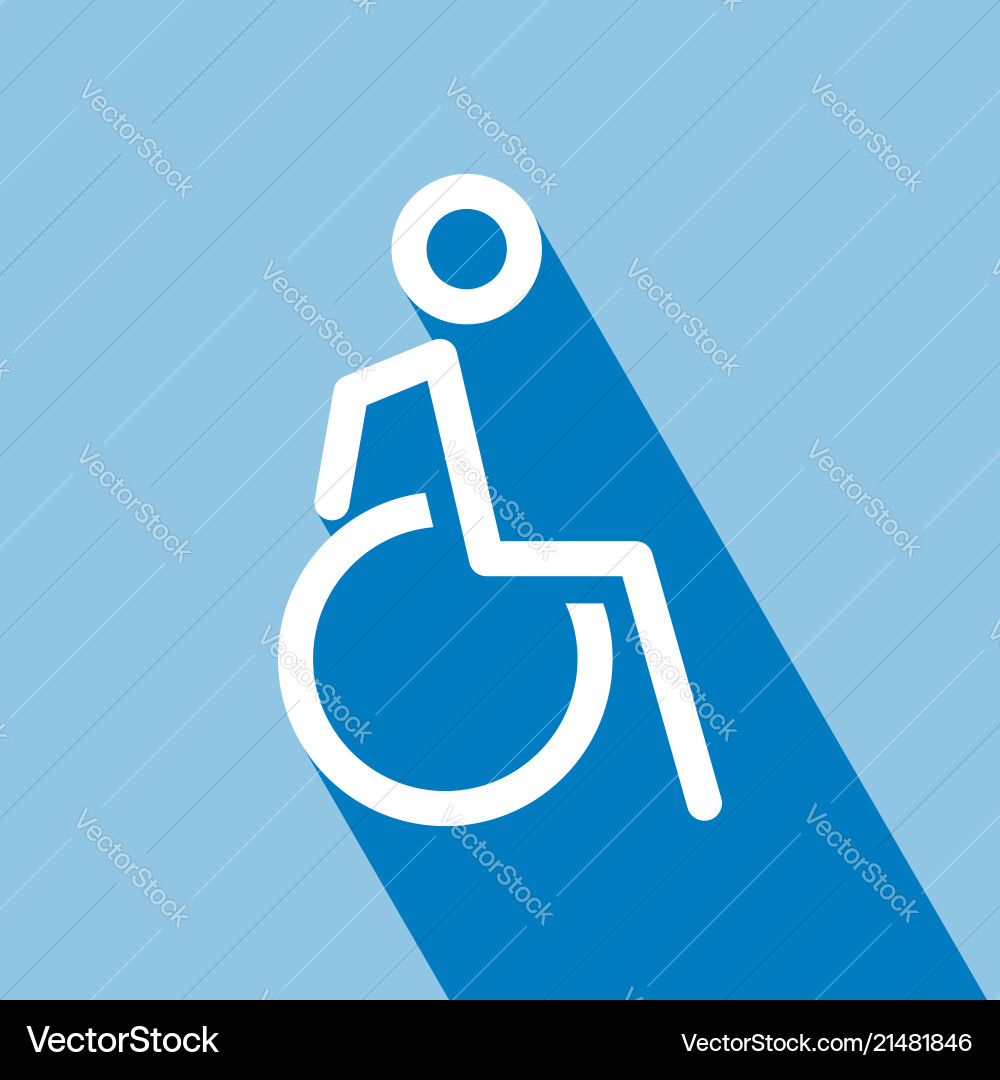 Disabled wheelchair icon Disabled wheelchair icon vector image