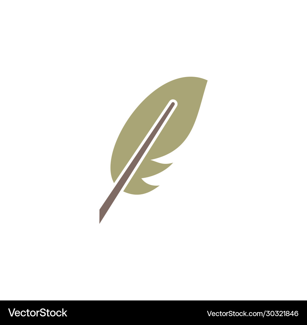 Feather icon on background for graphic and web Feather icon on background for graphic and web vector image