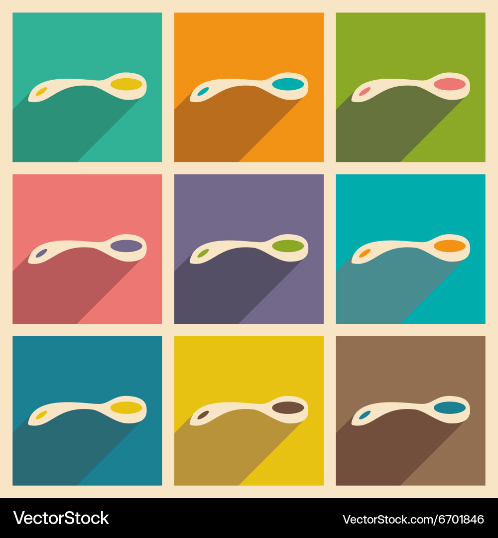 Flat with shadow concept and mobile application Vector Image