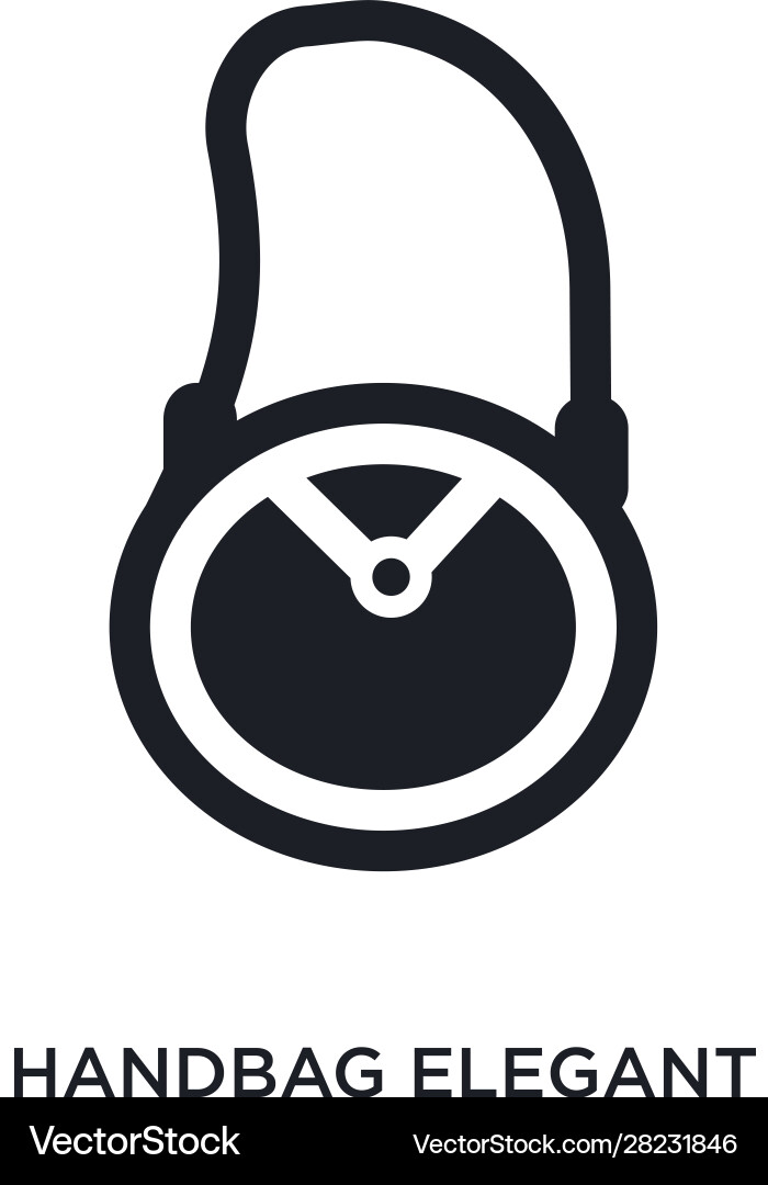 Handbag elegant isolated icon simple element from vector image
